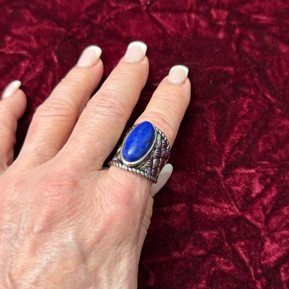 LAPIS Lazuli Gemstone Ring in 925 Sterling Silver size 9